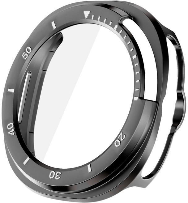 더조은셀러 갤럭시워치 호환 풀커버 풀글라스 강화유리 케이스, 티타늄그레이, 1개