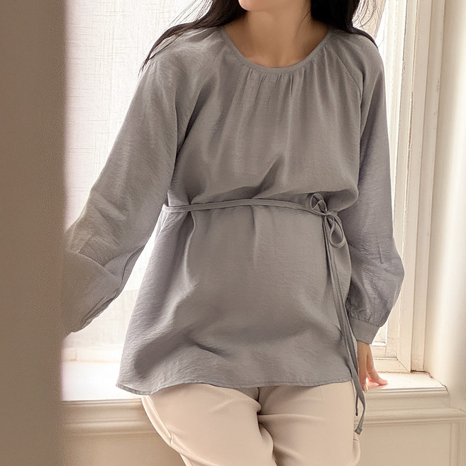 임산부 셔링 블라우스 임부 외출 출근룩 임신 오피스룩 정장 하객룩