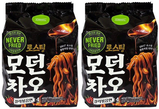 풀무원 로스팅 모던차오 갈릭볶음면 110.6g, 8개
