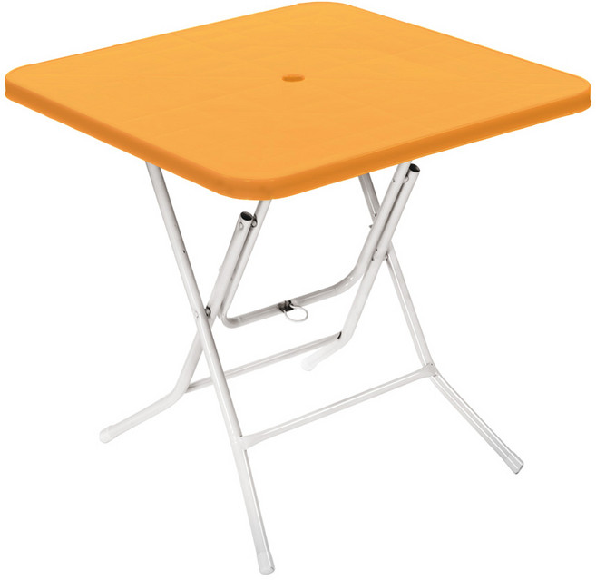 플라스틱테이블 사각테이블 야외테이블 편의점 포장마차 간이 접이식, 옐로우