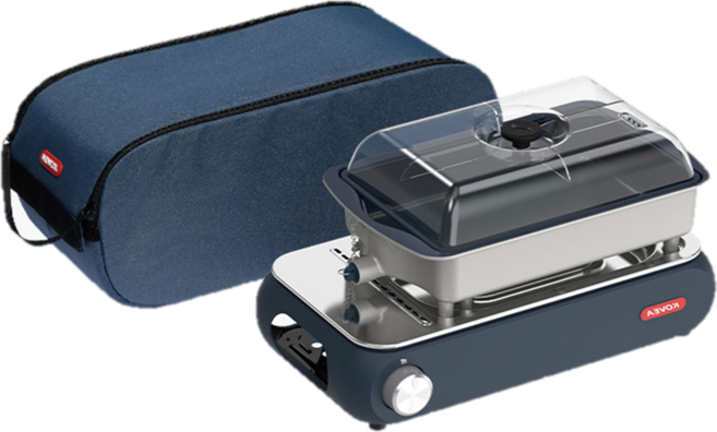 코베아 구이바다 세라믹 투명뚜껑 미니 m 가스 버너 휴대용 캠핑 부르스타 부루스타 스토브, 네이비, 1개