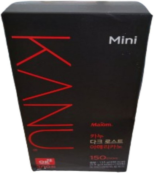 맥심 카누 다크 로스트 아메리카노 300T, 1개, 150개입, 900mg