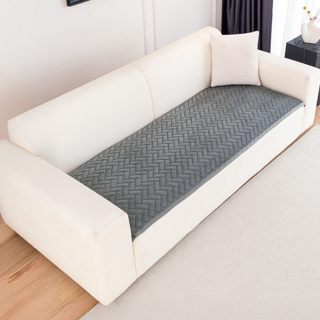 베오라 따듯한 극세사 헤링본 에센셜 누빔 쇼파패드