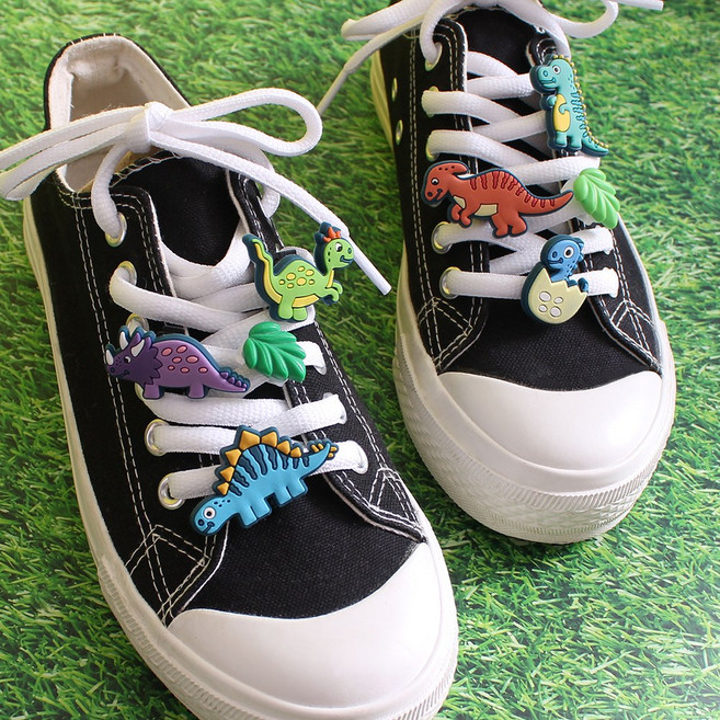 공룡친구들 8p세트 슈즈참 신꾸 운동화 신발꾸미기 클립형 악세사리 파츠