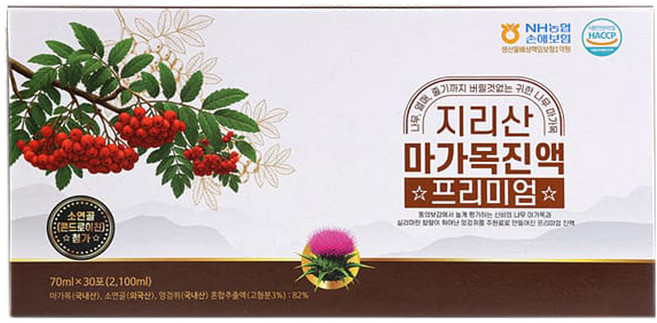 [AC-Mall] 주원료 황금배합 청정지역 지리산 마가목 진액/엉겅퀴 소연골 헛개나무 해썹인증제조/간편 파우치 하루 한포, 1박스, 2.1kg