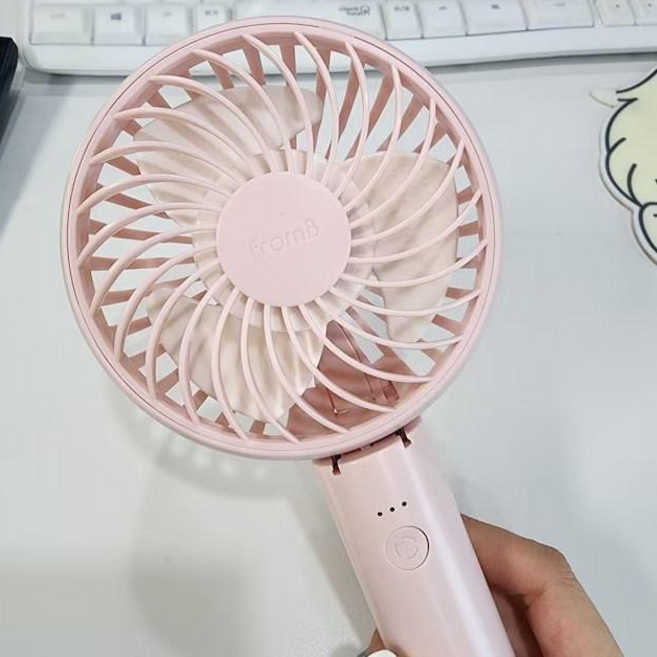 프롬비 사일런트 스톰 저소음 휴대용 미니 선풍기, FA135B, 인디핑크