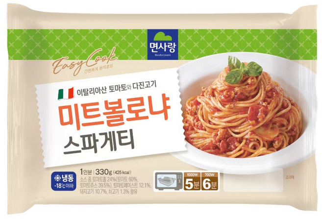 면사랑 미트볼로냐 스파게티 330g, 18개