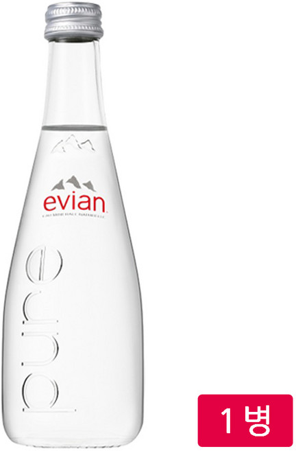 에비앙 에비앙로스카 글라스, 330ml, 1개