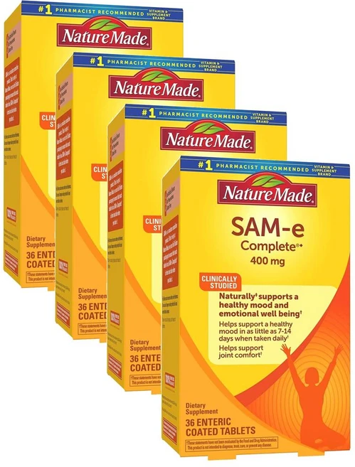 네이처 메이드 샘이 컴플리트 400mg Nature Made SAMe Tablets, 4개, 36정 - 쿠팡