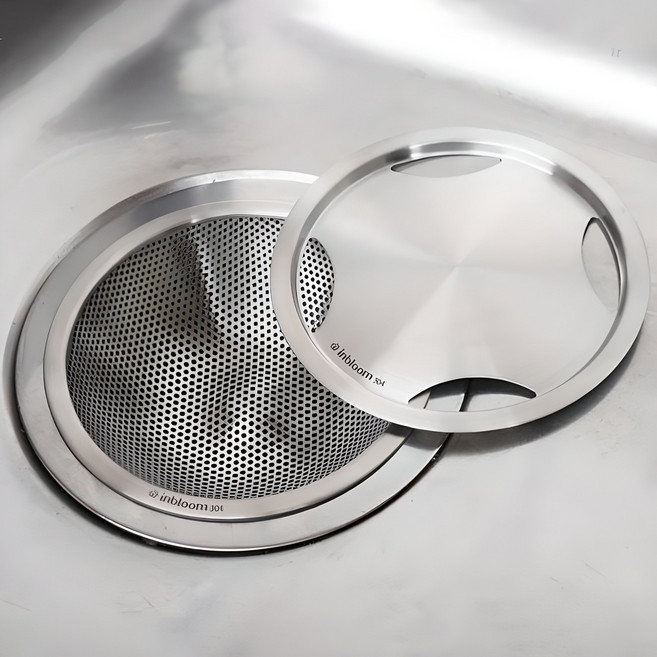 인블룸 스텐 싱크대 배수구망 + 커버 세트, 1개입, 1세트