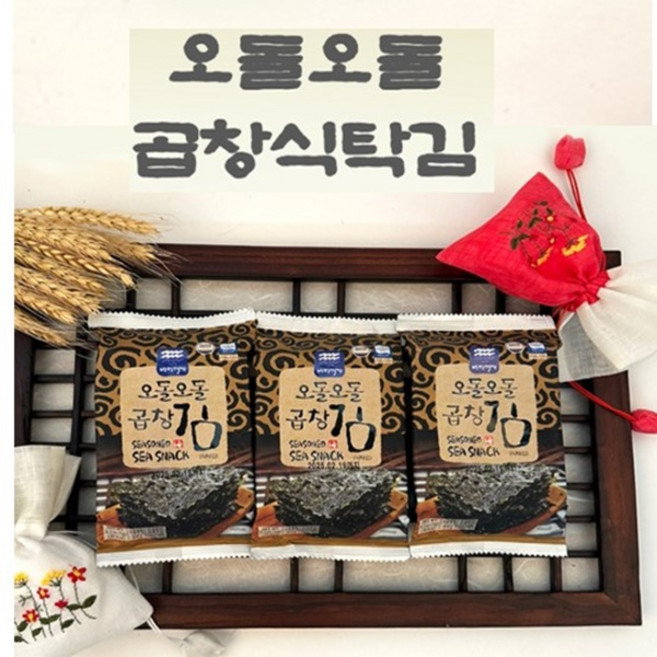 바다명가 오돌오돌곱창식탁김(조미) 3단 x 10봉(5gx30봉), 30개, 5g