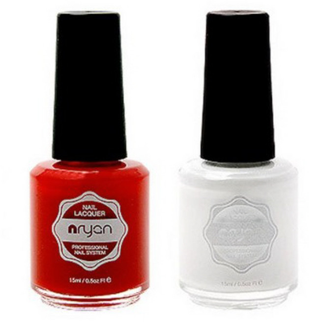 필승합격 네일국가고시 시험 용 컬러 레드 화이트 폴리쉬 엔리안 XN453262W62, 1개, 15ml