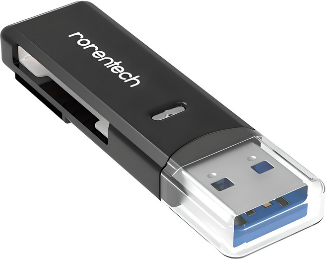 로랜텍 USB 3.0 블랙박스 SD카드 멀티 카드 리더기, RT-U197, 블랙, 1개