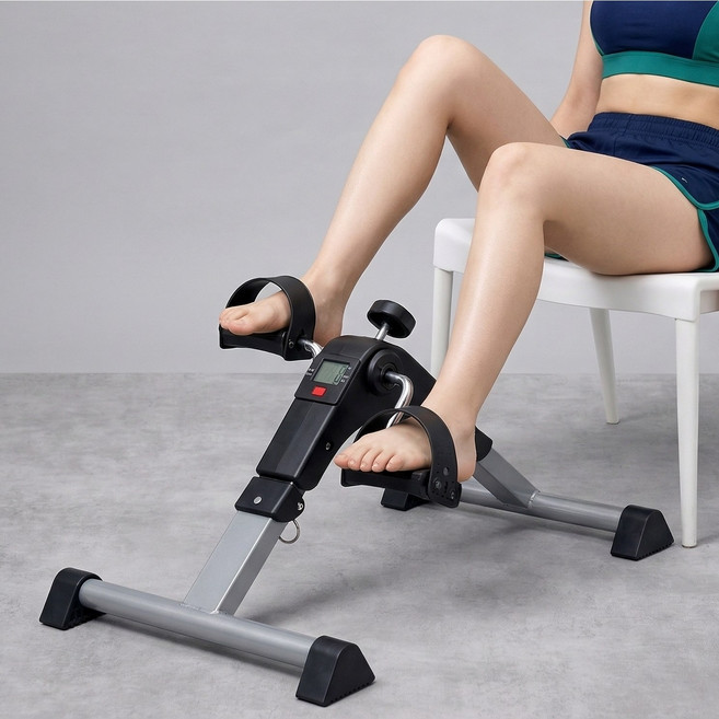 메리레이디 가정용 접이식 미니 싸이클 실내용 미니자전거 미니 자전거 운동기구 가정용 자전거, 블랙, BX-0002