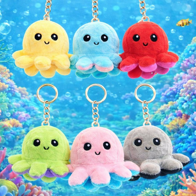 양면 문어인형 키링 6종세트, 1
