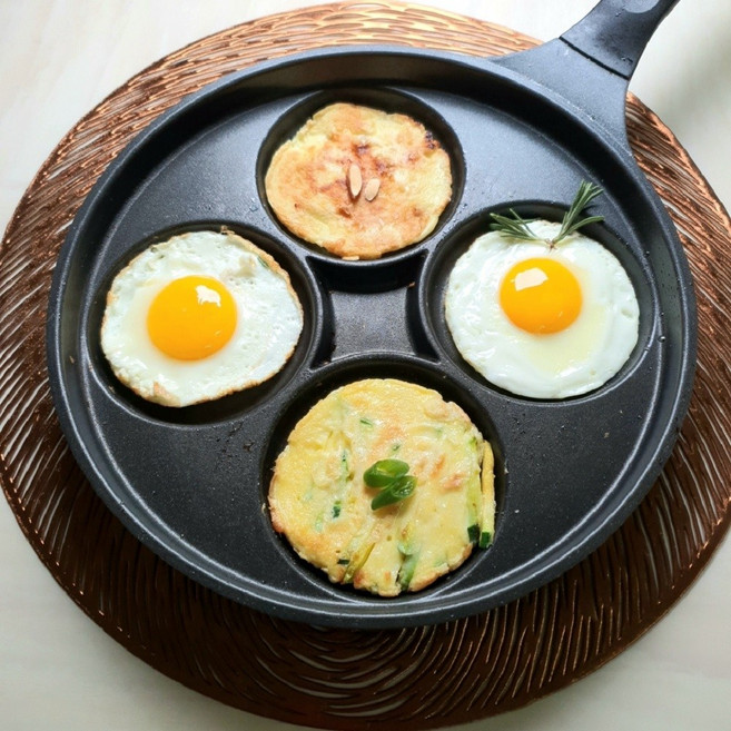 키친아트 국내산 4구 에그팬 26cm(일반), 지름260mm, 1개