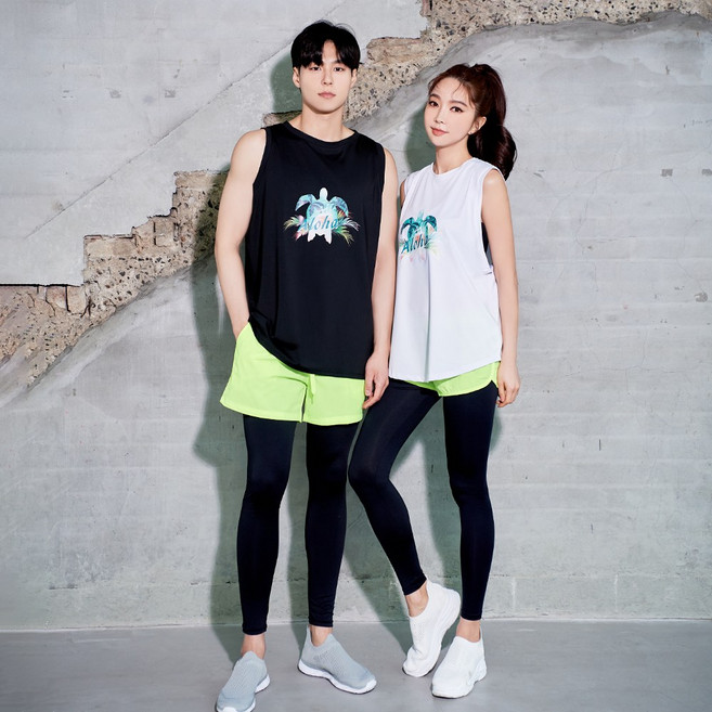 벤디스 커플 반피 워터레깅스 래쉬가드 팬츠 보드숏 수영복 하의 빅사이즈 A805, 블랙