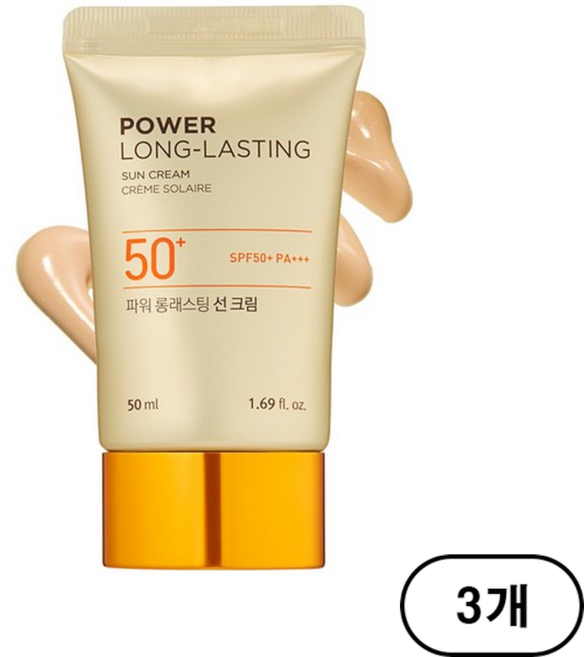 더페이스샵 내추럴선 에코 파워 롱래스팅 선크림 SPF50+, 50ml, 3개