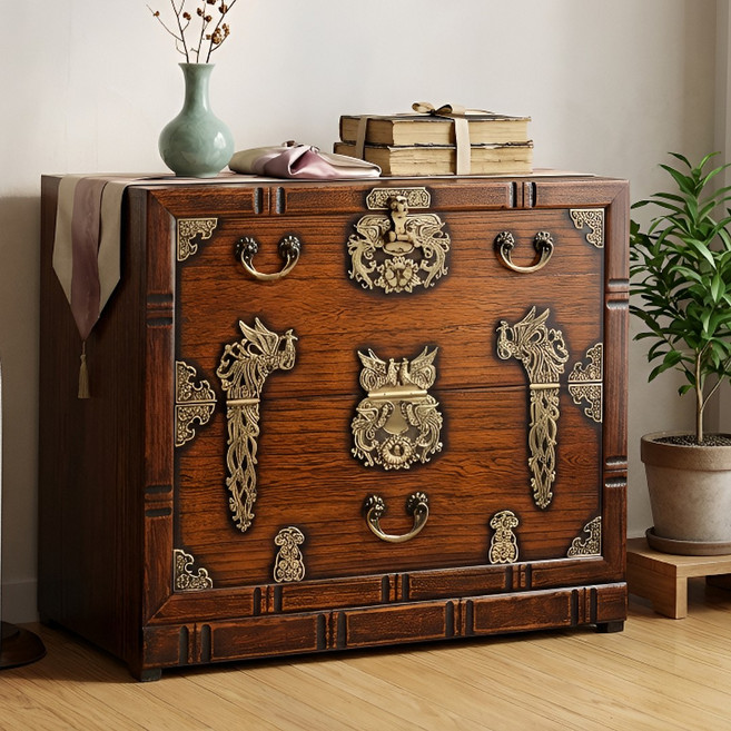 가온공방 원목 제기함 750 봉황 반닫이 목기함 제기보관함 목기보관함 고가구, 1개