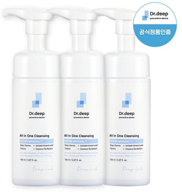 닥터딥 올인원클렌징폼, 150ml, 3개