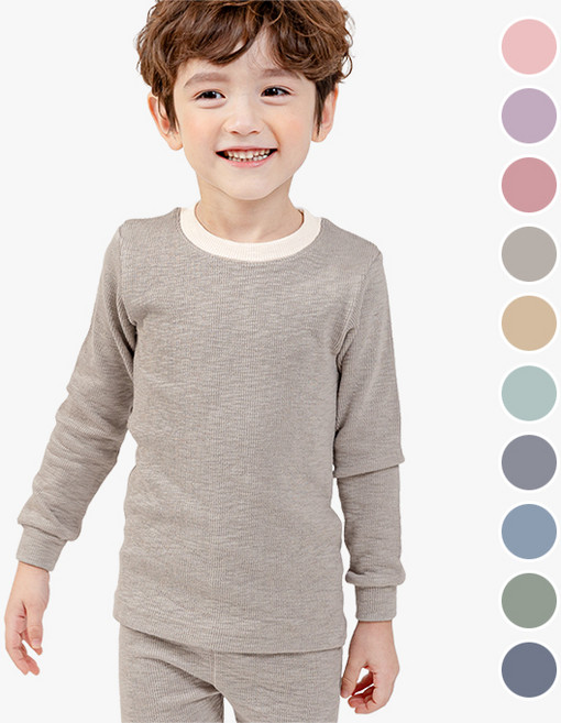 멜리스 아동용 겨울 골지스판 실내복 상하의 세트