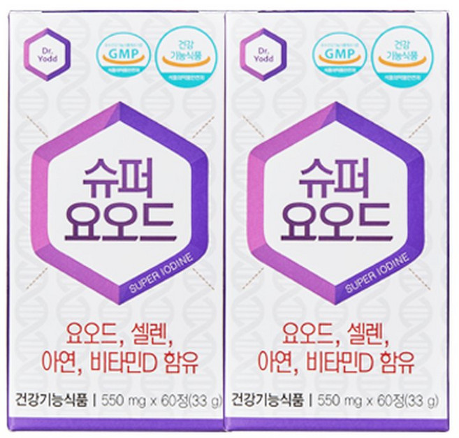 닥터요드 슈퍼요오드 갑상선 호르몬 합성 아이오딘 영양제 60정 2개