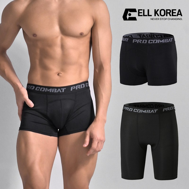 엘코리아 컴프레션 3부 드로즈 스포츠 언더웨어 타이즈 헬스복 남성 속옷 내의