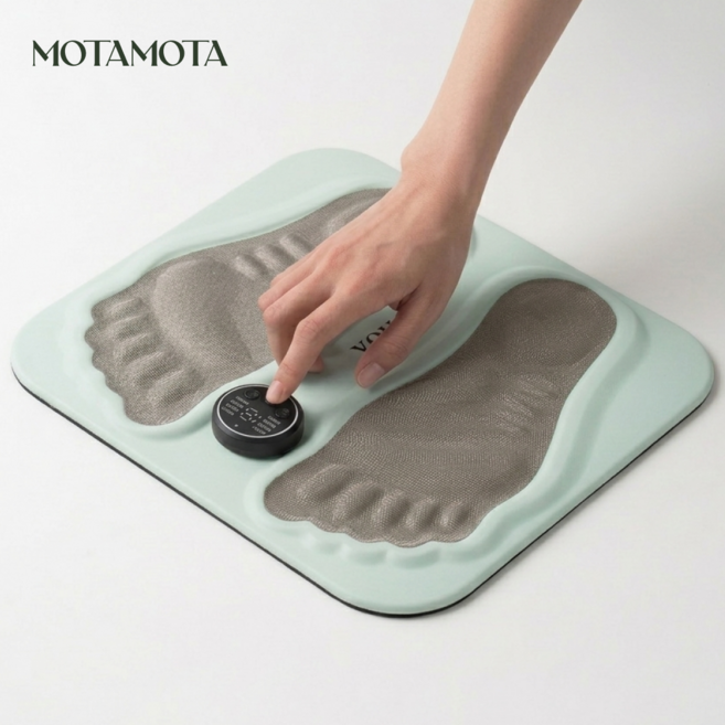 모타모타 에프톡스 EMS발마사지기 EMS발매트 발마사지기계 발바닥마사지기 종아리발마사지기 저주파발마사지기, 민트