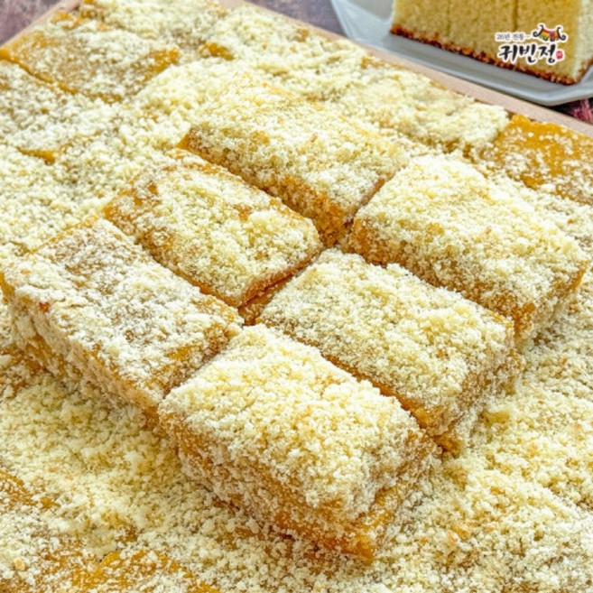 리만월 국산 쌀 카스테라 부드럽고 찰진 호박인절미 식사대용 간식 영양떡 600g 1박스, 카스테라인절미.600g.1박스