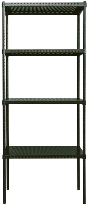 比架王 沖孔 75x45x180公分 四層烤漆架, 黑色, 1個