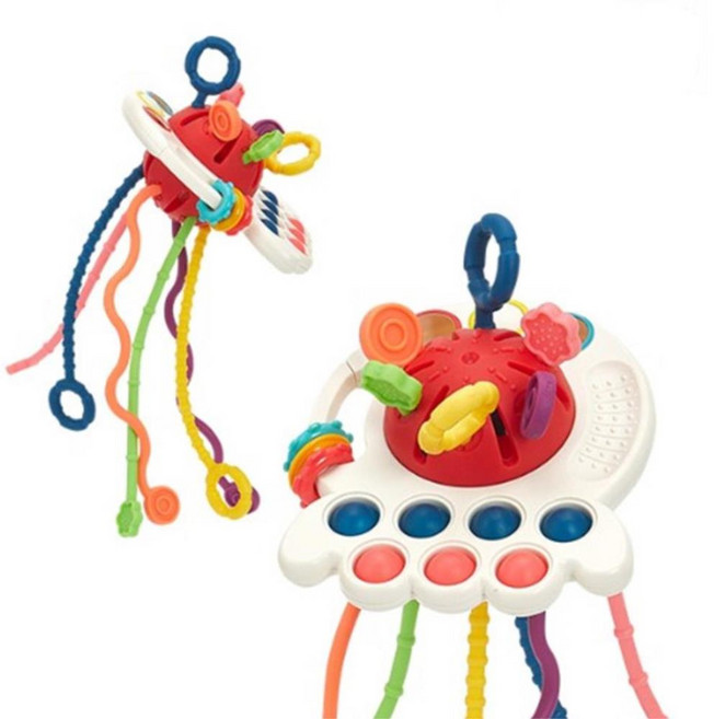 촉감놀이 손감각발달 만지고 당기기 감각교구 어린이집 촉각자극 유아용, 랜덤 발송, 1개