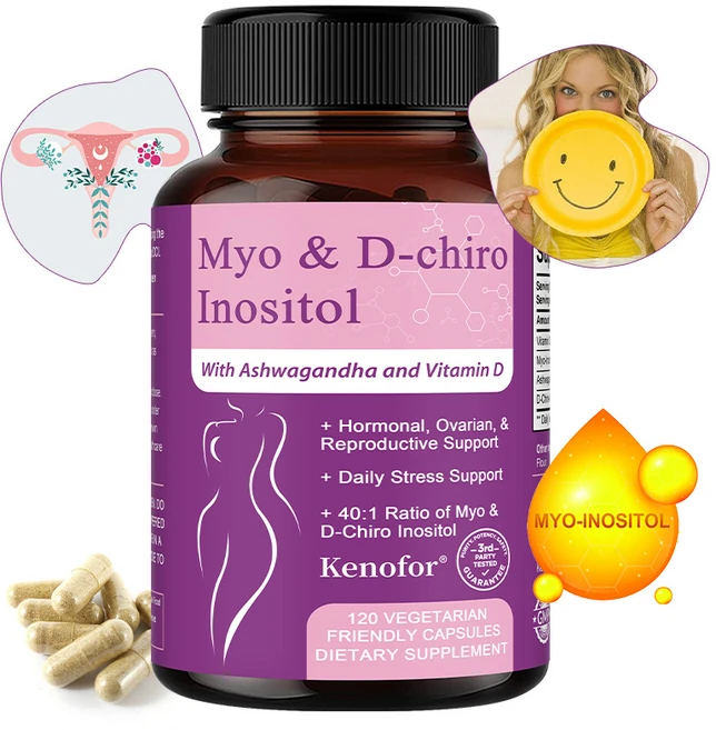 Myo & D-chiro Inositol 보충제 - 남아공 취가지와 비타민 D 함유 - 정서적 생리적 건강 밸런스 릴렉스, 1개, 60회분 - 쿠팡