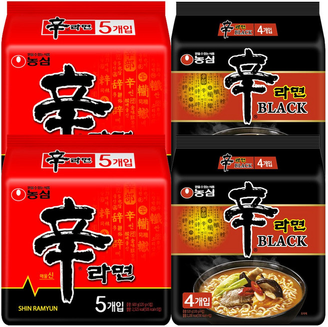 농심 신라면 10봉 + 블랙 8봉, 18개입