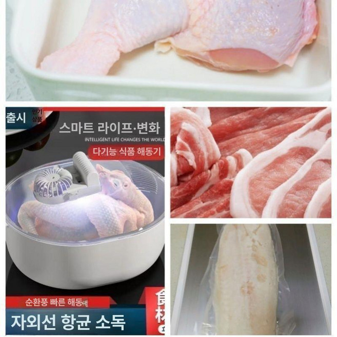 에스앤씨 급속해동기 주방 녹이기 신선 해빙기 고기, 기본 색상, 독일 코어 [4-in-1 빠른 해동]