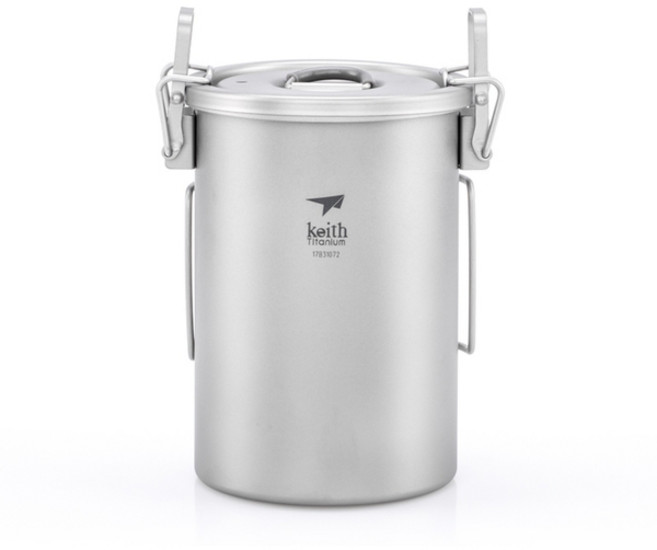 《Keith鎧斯》純鈦多功能煮飯器 (900ml) 海怪野行 Ti6300 露營碗 戶外圓型飯盒 野營鈦餐, 1個