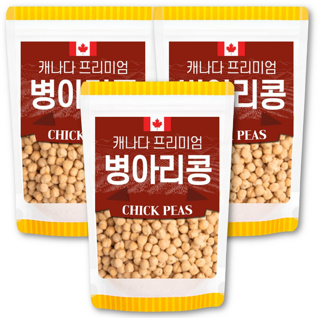 The큰나무 프리미엄 캐나다산 병아리콩 최신통관, 3개, 3kg