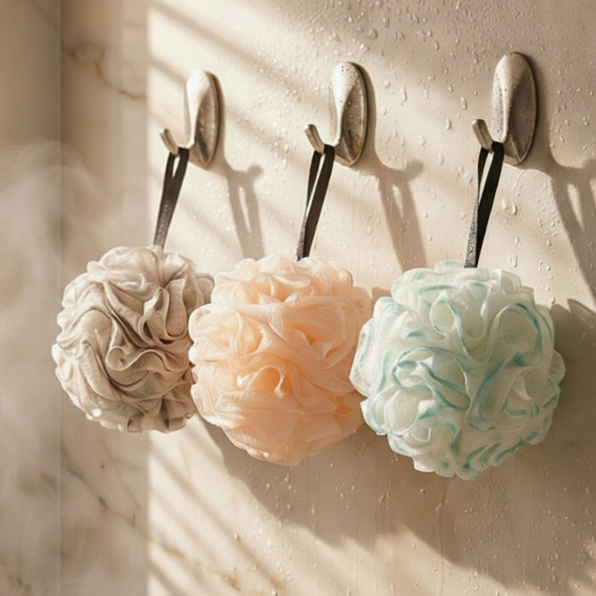 모노오프 거품풍성 부드러운 샤워볼, 1개, 3개입, 혼합색상