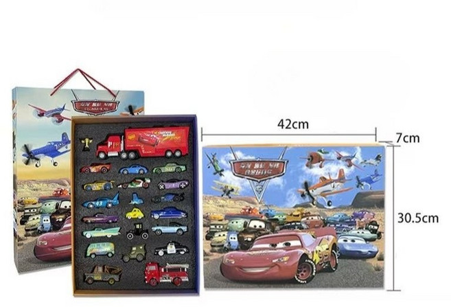 라이트닝 맥퀸 자동차 장난감트레일러선물세트소장 판, 21종세트, 1개