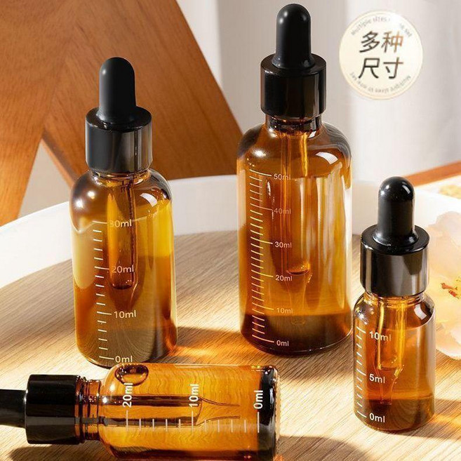精油瓶 避光精油瓶 玻璃分裝瓶 化妝品分裝瓶 茶色滴管瓶 純露瓶, 1個, 玻璃/分裝瓶 茶色避光 可循環使用-自帶,密封不漏 結實耐用 100ml 3個裝