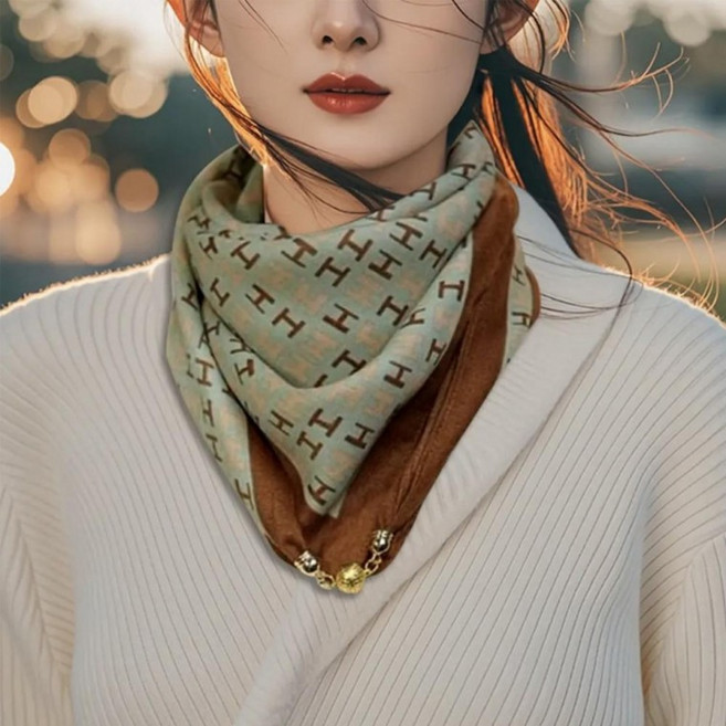 여성 데일리 마그네틱 자석 스카프 멀티 숏 머플러