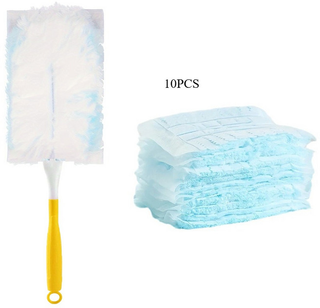 창닦기 가정용 자동차 청소용 교체 가능 극세사 먼지 천 리필 테이블 상단 액세서리(핸들 포함) 다목적