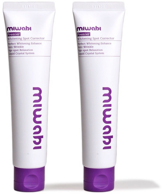 미와비 검버섯 색소침착 기미 미백 크림, 2개, 75ml