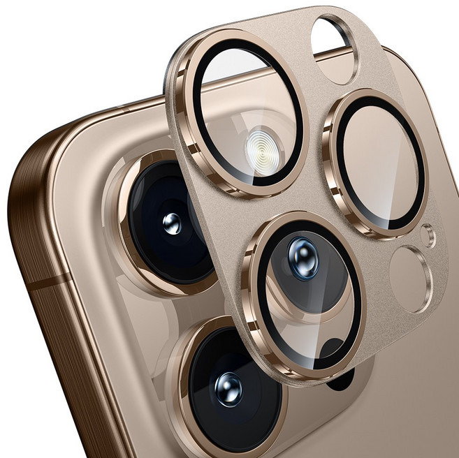 hoerrye 아이폰17 17프로 카메라 보호필름 고화질 풀커버 강화유리 메탈 보호필름 빛번짐 방지 깨짐 방지 일체형 카메라 렌즈 보호필름, 1세트