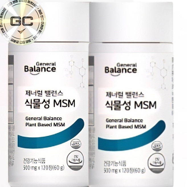 지쿱 제너럴밸런스 식물성 MSM 식이유황 지쿱엠에스엠 지쿱msm, 120정, 2개