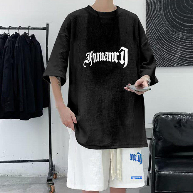 크로카 쿨론 와플패턴 반팔 반바지 세트(4color) 상하세트