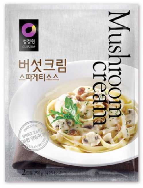 청정원 버섯크림 스파게티소스, 250g, 8개