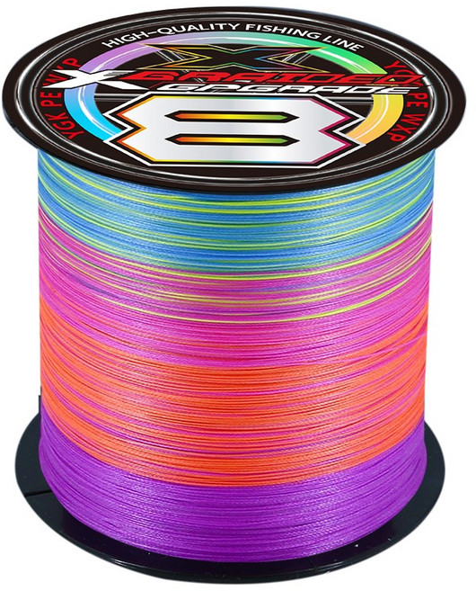 YGKX 8합사 PE 1000m 일본 사선 오색선 다섯 가지 색상 짜임 pe 낚시 바다 낚싯줄 원선 원장 낚싯줄 합사 낚시 단선, 1개, 컬러1000m