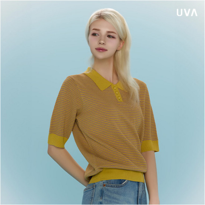 [우바] (런칭가 79 000원) (25SS) 인타샤 오픈카라 니트 3종