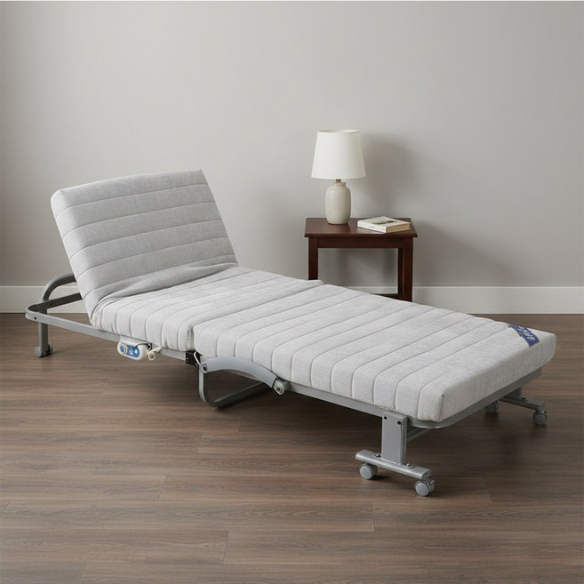 [홈쇼핑방송]라꾸라꾸침대6G 골드 온열내장형 접이식침대 1인용 CBK-006G, 라이트그레이