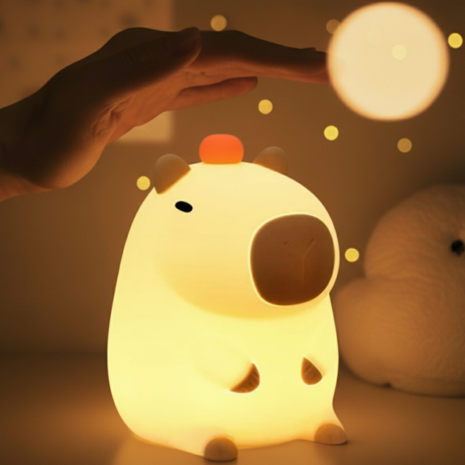 낑팡 조명 충전식 LED 침실 수면 수유 무드등, 카피바라